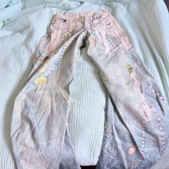 Acne Studio 3D print lace jeans 2006 - Picture 7 of 9